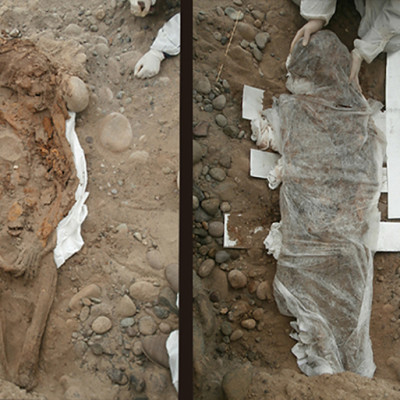 Exhumación de cuerpos. Desierto de Atacama. Chile (empresa privada)